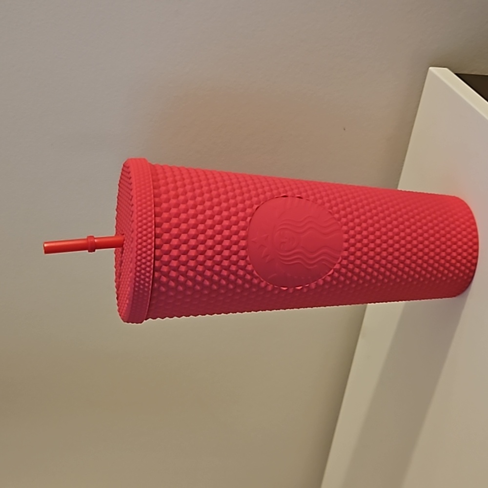 NEW Starbucks Ruby Pink Matte Studded Tumbler